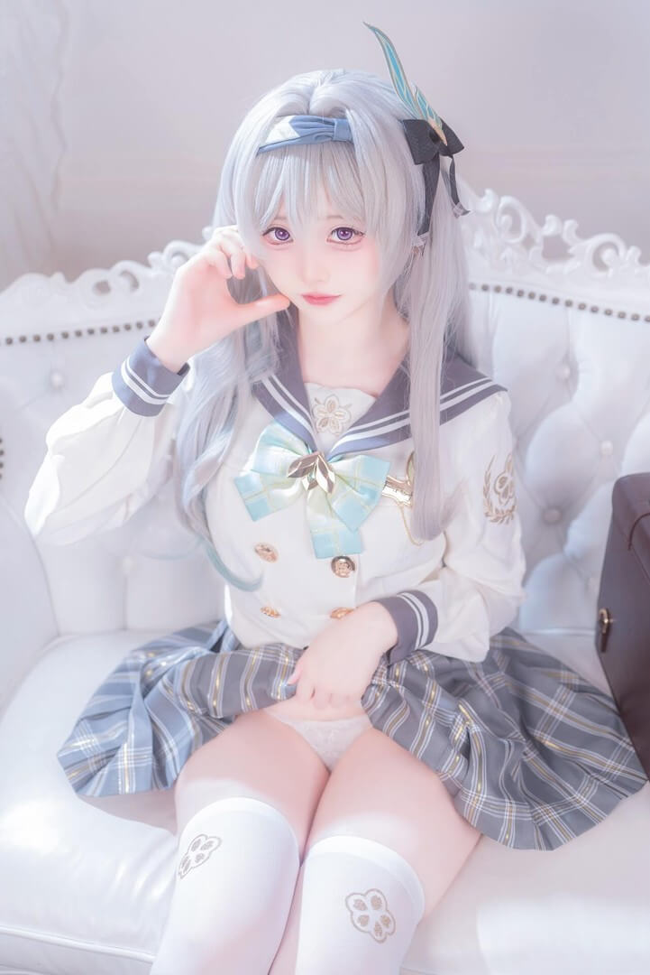 みゅあ(myuanya)崩坏：星穹铁道制服流萤🤍cosplay [12P 153M]-哔图库