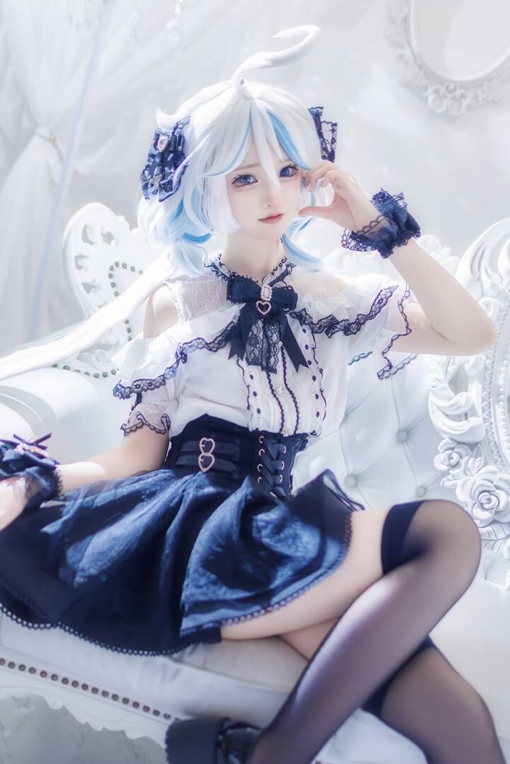 みゅあ(myuanya)地雷系芙宁娜cosplay [7P 36M]-哔图库
